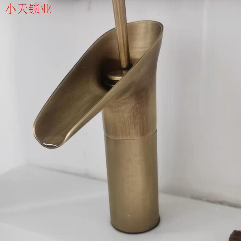 冷热室外单冷艺术盆仿古瀑布欧式洗脸盆酒杯复古卫生间户外洗手.