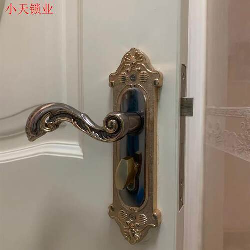 室内门锁家用通用型卧室房门锁欧式静音门把手柄老式换锁木门锁.