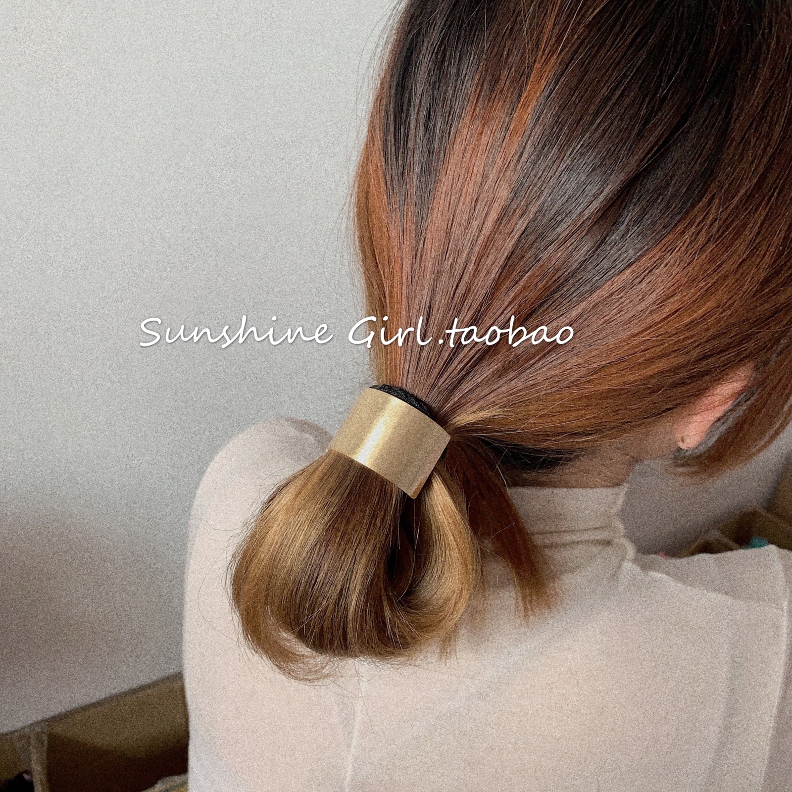 ins弧形极简冷淡风发绳金属拉丝