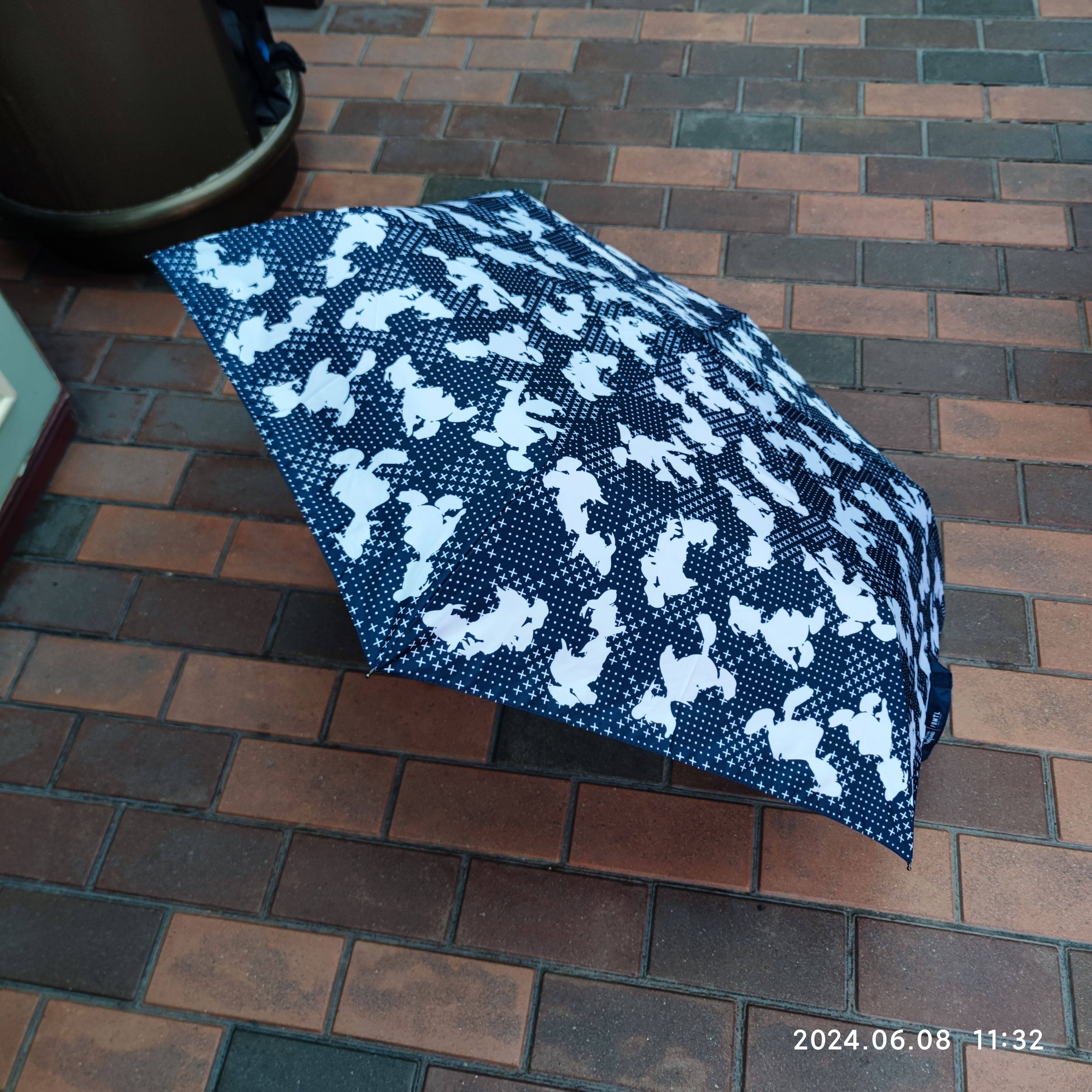 香港迪士尼乐园晴雨伞唐老鸭90年卡通防紫外线折叠两用太阳伞