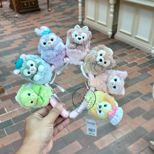 香港迪士尼新款贝儿星黛露雪莉玫饼饼OUL可爱七宝DIY头粒组合发箍
