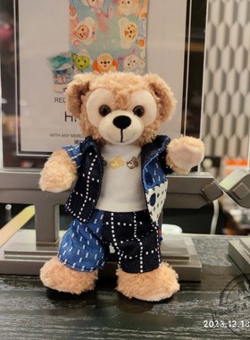 香港迪士尼贝儿达菲nuimos迷你卡通毛绒骨架公仔着替换衣服套装