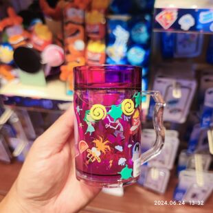 香港迪士尼塑料杯双层儿童头脑特工队2卡通液体小漱口杯