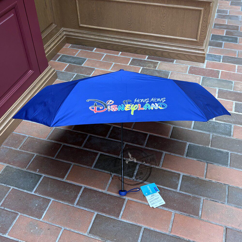 香港迪士尼乐园代购晴雨伞净色DISNEY正品超轻折叠防紫外线太阳伞