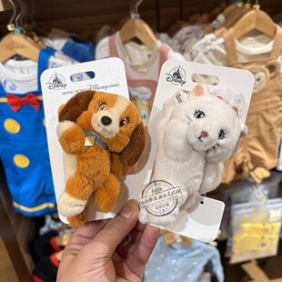 香港迪士尼头饰路西法lady小狗玛丽猫卡通毛绒公仔发夹