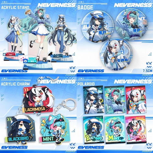 异环x罗森联动周边二创安魂曲薄荷黑羽立牌吧唧挂件谷子小卡合集