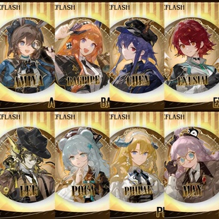 明日方舟JR东海联动陈阿米娅梅菲莱老鲤周边75mm大徽章动漫周边