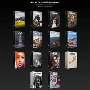 Preset Power 强预设合集，含Lut，支持CUBE,XMP,DNG,LR格式