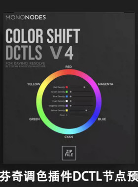 达芬奇调色插件MonoNodes  Color Shift DCTL v4，2025新版