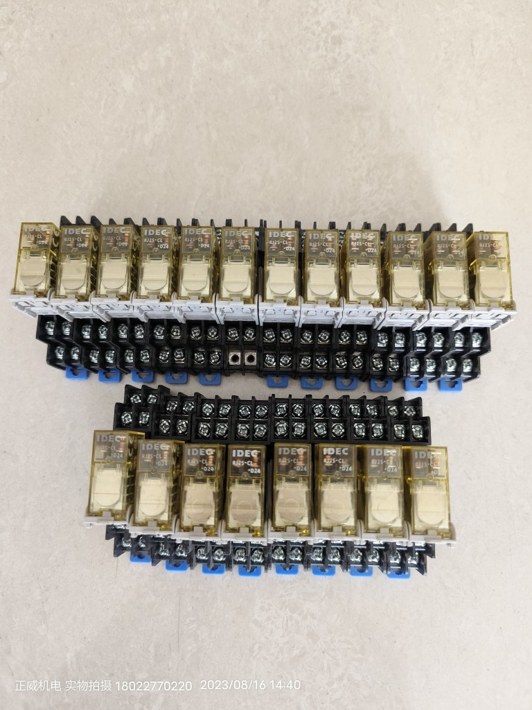 IDEC和泉继电器RJ2S-CL-D24 8脚 继电器底座SJ2S-05B 250V 8A