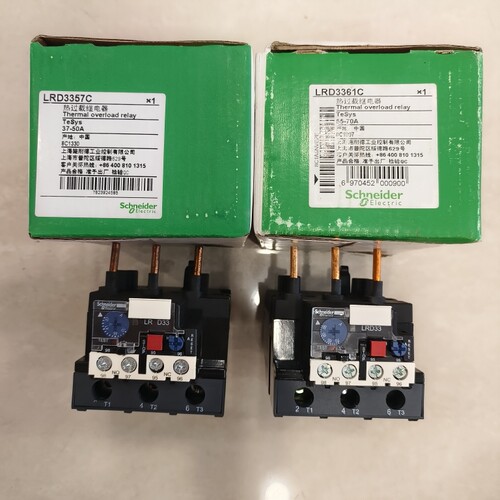 施耐德热过载继电器LRD3357C 37-50A/LRD3361C 55-70A库存备件