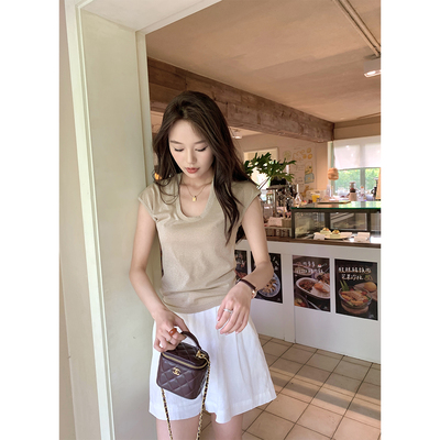 【TKIKI】天丝T恤女原创小众设计个性潮流ins风短袖显瘦百搭上衣