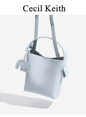 香港ceciKeith慵懒风单肩水桶包2025小众设计树洞包斜挎手提包女