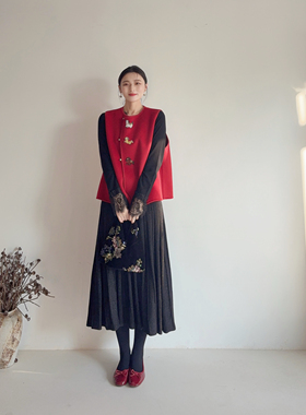 李cc·红色“马年大吉”羊毛马甲秋冬款