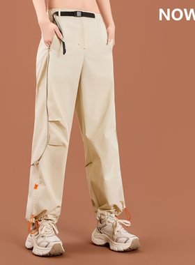NOWMI工装风阔腿裤女三防机能裤百搭休闲运动裤