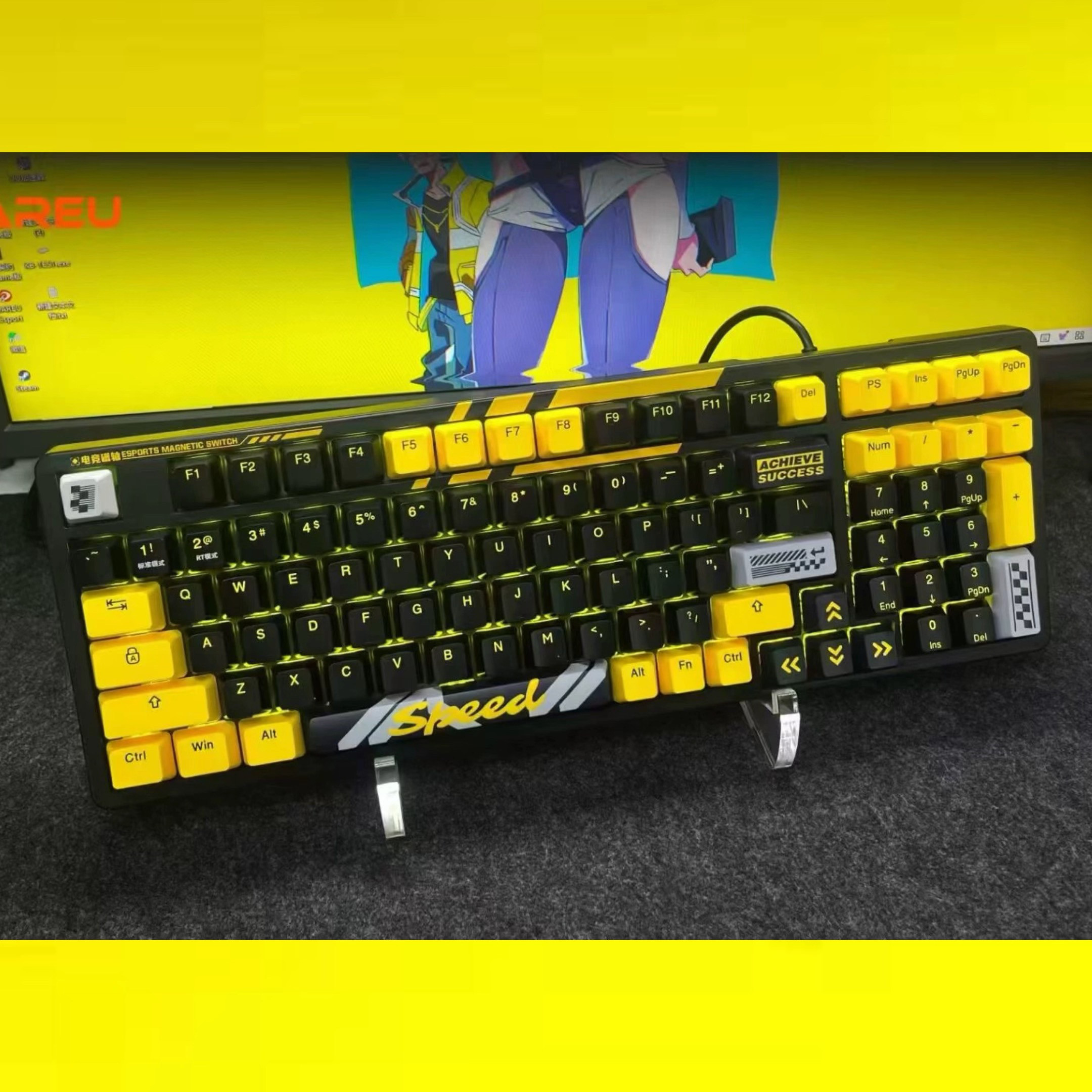 dareu达尔优牧马人ck100max磁轴机械键盘电竞FPS吃鸡游戏有线键盘