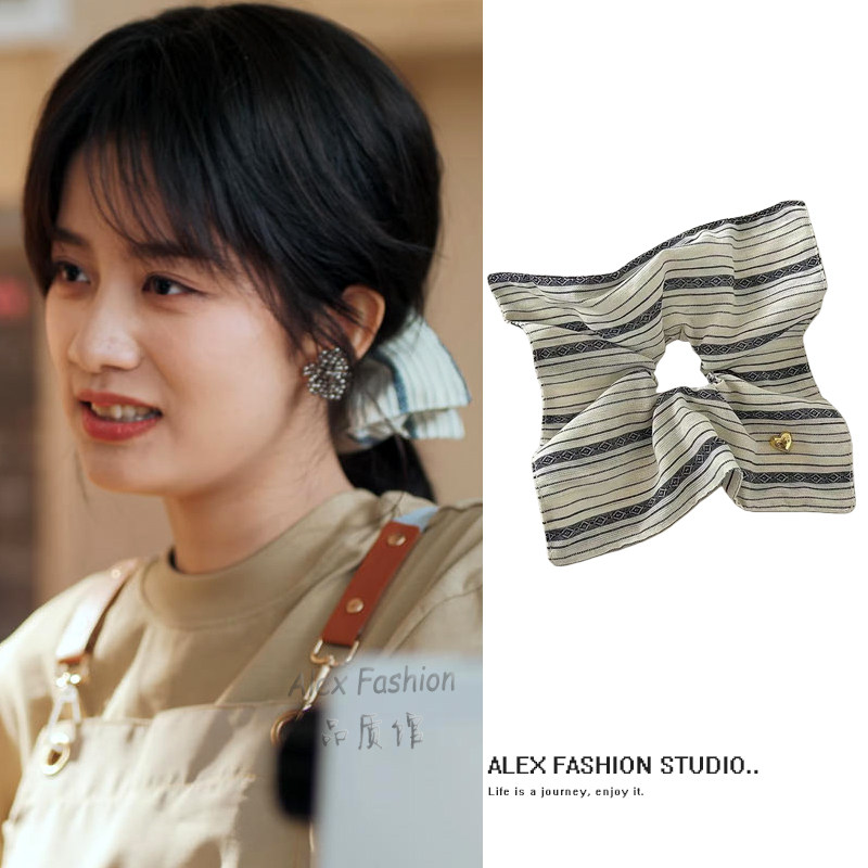 轧戏赵孝柔李婷婷同款方巾大肠发圈法式文艺条纹时尚高级头绳发饰,饰品/流行首饰/时尚饰品新,发饰,淘宝优惠券,粉丝福利购,淘宝优惠卷