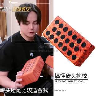 中餐厅第八季尹正同款砖头抱枕仿真板砖枕头搞怪整蛊玩具玩偶礼物