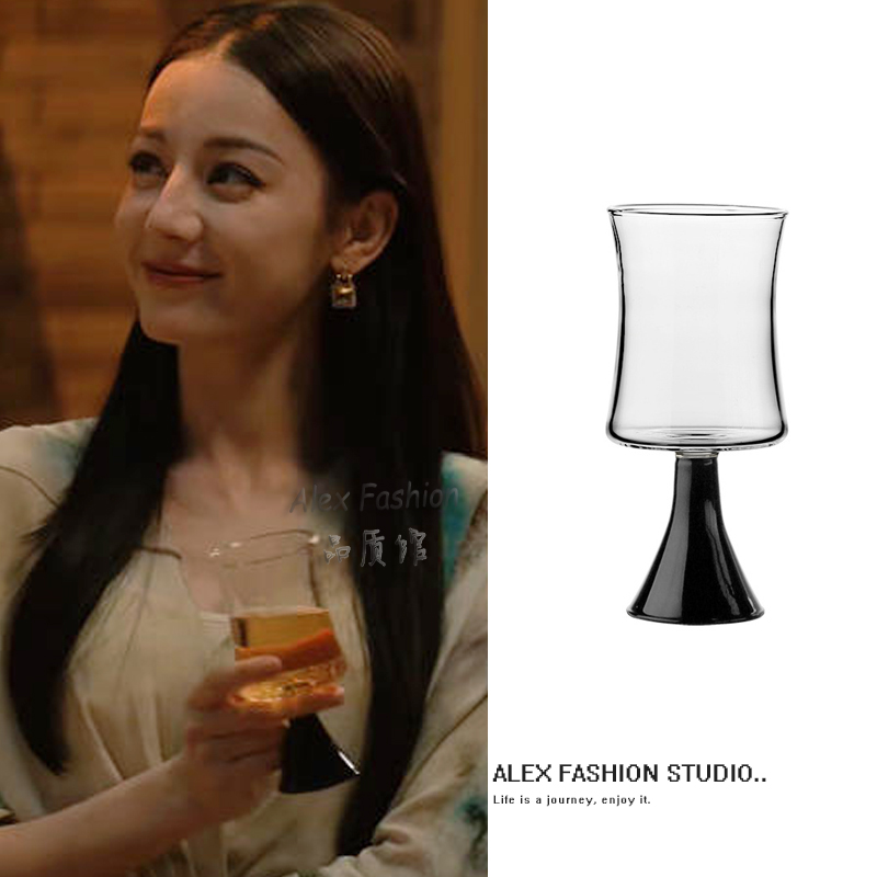 枭起青壤聂九罗迪丽热巴同款杯子复古高级感高脚白葡萄酒杯香槟杯