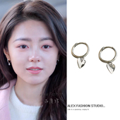 骄阳似我聂曦光赵今麦同款 耳环复古简约爱心冷淡风时尚 耳扣耳饰