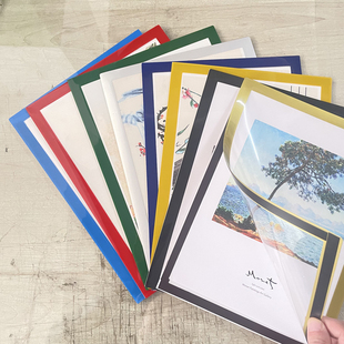 磁性展示贴相框营业执照高清收纳儿童书法画作装裱纸美术素描墙贴