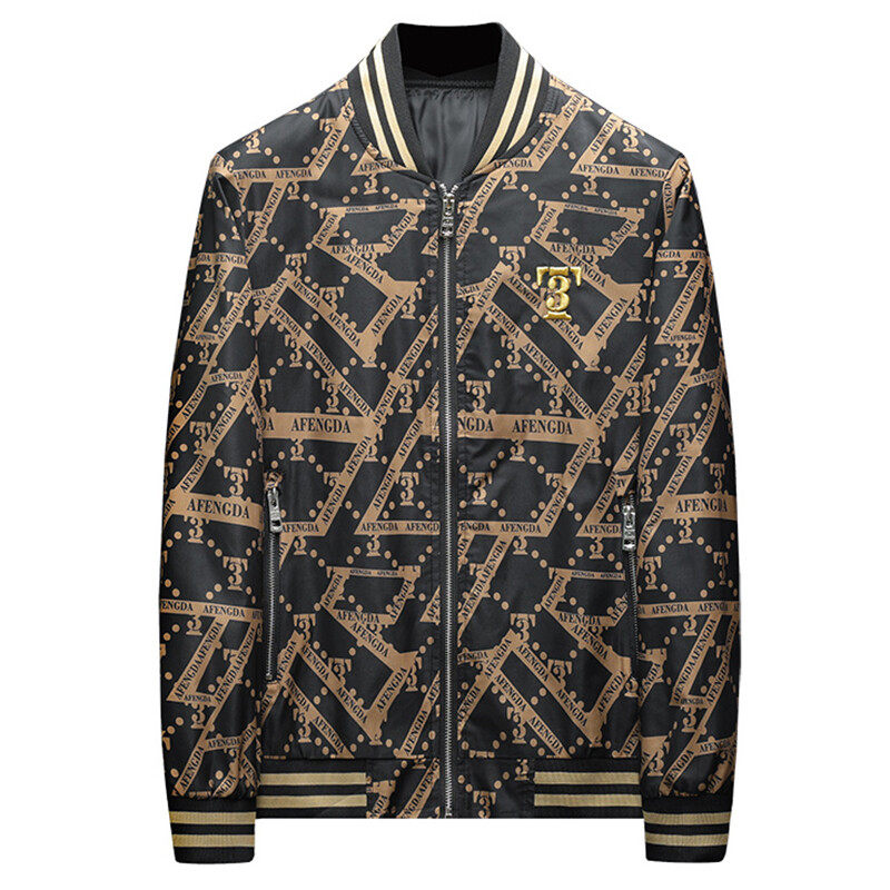 2025新款高端品质韩版男士立领夹克外套QT6012AFD7789-P145,男装夹克,钱塘6012-1(原3012-1)
