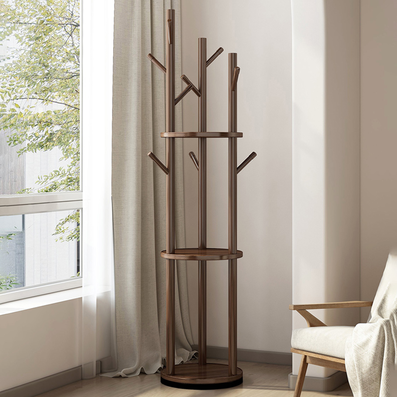 挂衣架实木可旋转衣帽架立式衣架
