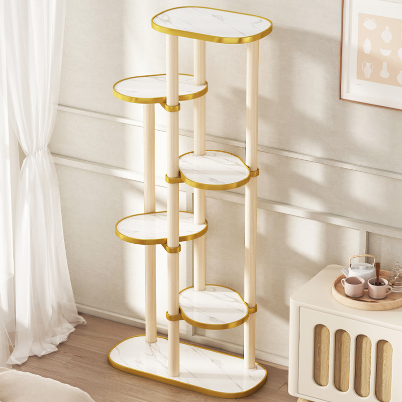 花架子客厅落地式置物架阳台多层实木展示室内绿萝植物摆放花盆架