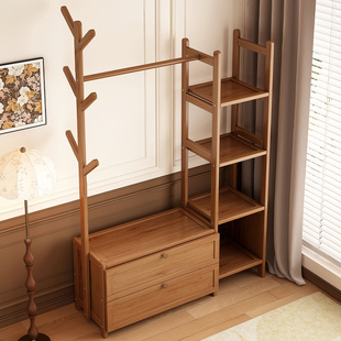 落地挂衣架卧室入户门不占空间的衣帽架楠竹家用室内玄关衣架收纳