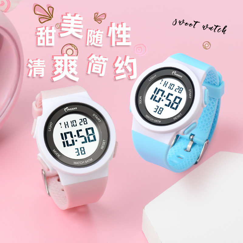 运动青少年儿童夜光手表女图片
