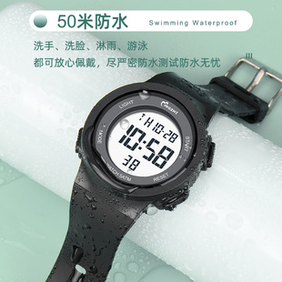 手表男学生初中带闹铃数字显示男孩多功能防水运动小型电子表男款