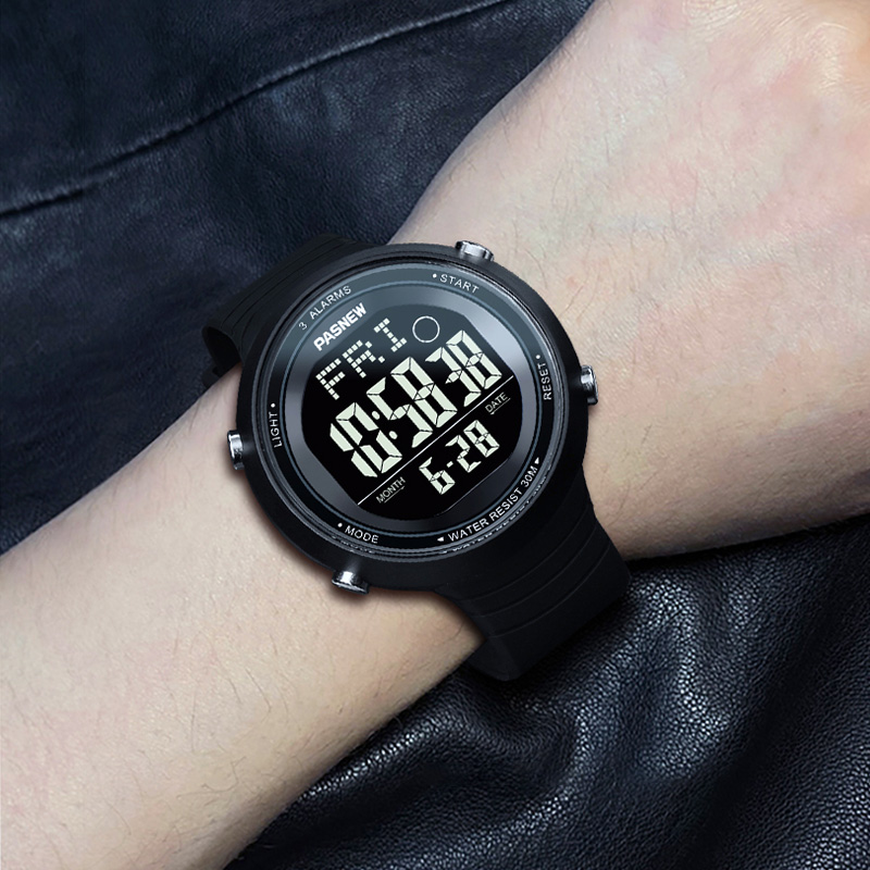 大表盘时尚学生防水电子手表