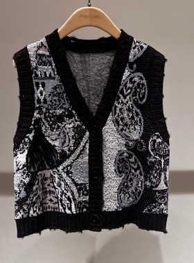 MSLAN新款提花毛织马夹2026春季国内商场同款专柜正品MIAH222