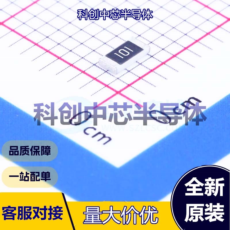 100个 1206W4J0101T5E 贴片电阻 1206 厚膜电阻 100Ω ±5% 250mW