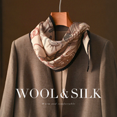 真丝羊毛丝巾菱形长条女士秋冬高级感护颈羊绒围巾高端大气上档次