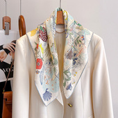 真丝羊毛丝巾围巾小方巾系脖妈妈款 三角薄轻奢高级感女士2026新款