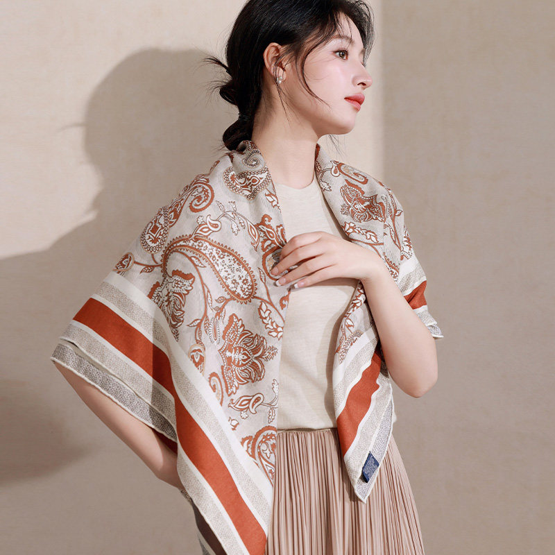 真丝丝巾羊毛女空调房三角大披肩外搭夏季薄款轻奢高级感夏天夏日图片