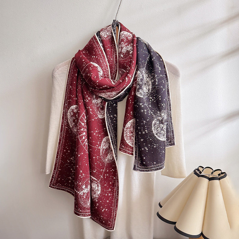 红色真丝羊毛围巾秋冬季妈妈款本命年礼物女士长条高级感丝巾轻薄,服饰配件/皮带/帽子/围巾,围巾/丝巾/披肩,淘宝优惠券,粉丝福利购,淘宝优惠卷