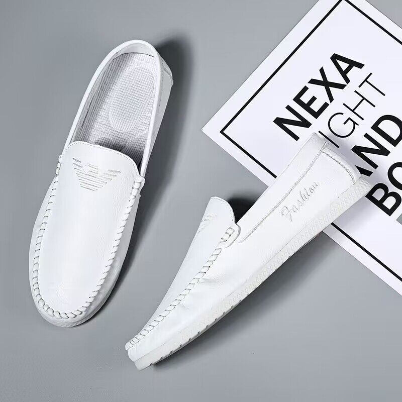 春季男士透气一脚蹬软底豆豆鞋