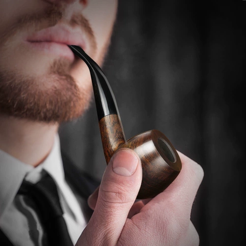 Мужской табачный табачный дым, посвященный старомодной модно -дымовой сумке горшок с твердым древесным ковшом специализируется