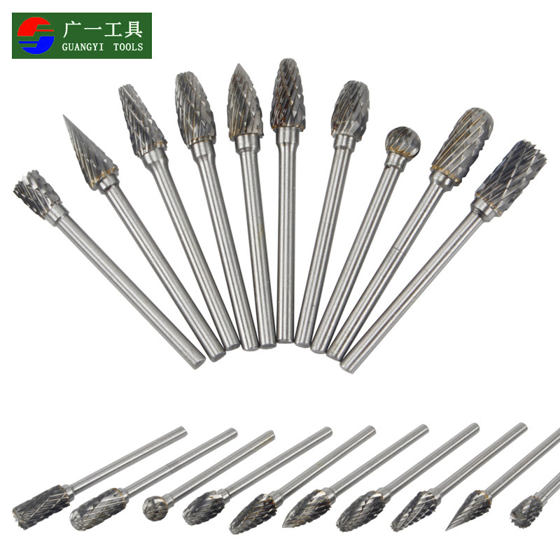 加硬钨钢硬质合金旋转锉 钨钢打磨头铣刀 钨钢滚磨刀3*6mm 磨头