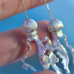 阿林的饰界原创设计水母耳环女小众设计感高级轻奢气质百搭耳饰