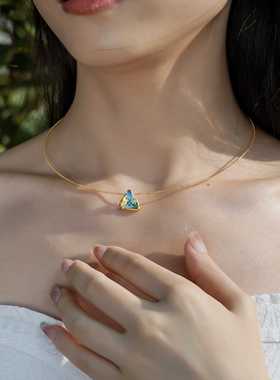 高温珐琅项链阿林的饰界999纯银