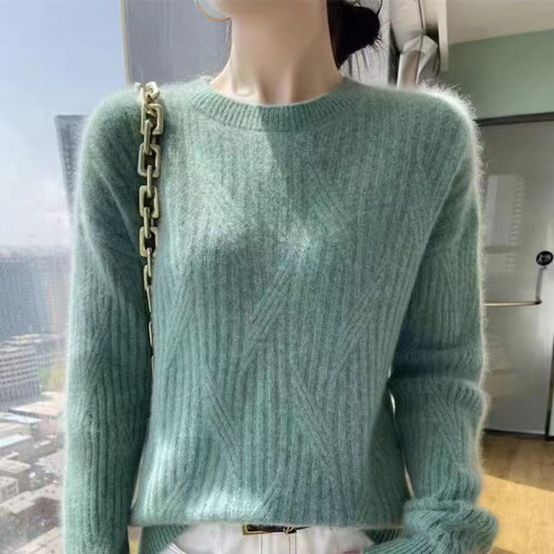 2025女上衣春秋款打底针织衫长袖女装宽松版新款冬季百搭