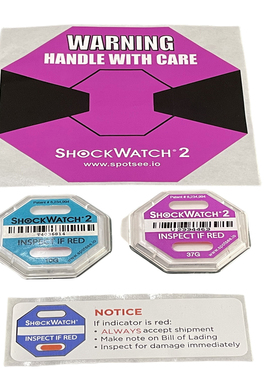 进口ShockWatch 2代防倾斜防震监测防倾倒标贴纸冲击碰撞标识震动