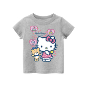夏季 HelloKitty女童纯棉短袖 t恤2026新款 卡通上衣女宝宝洋气短T恤