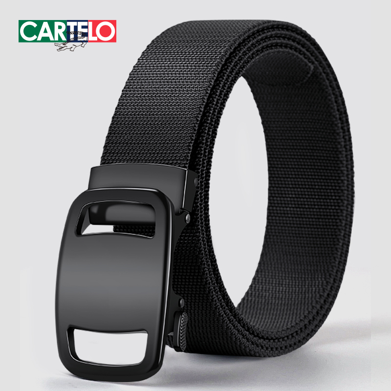 弹力帆布腰带男士自动扣牛仔裤带