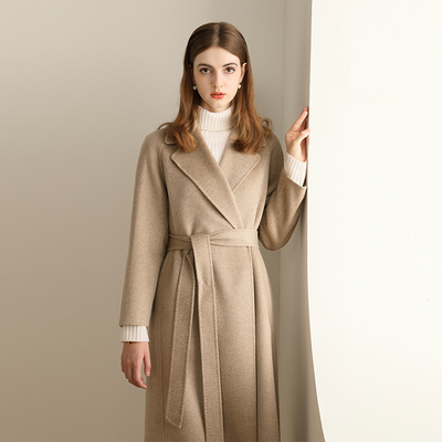 高端100纯山羊绒双面呢大衣