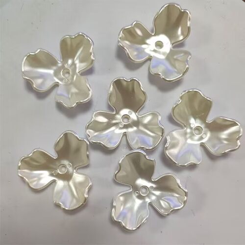 新品玉兰花仿珍珠花束三叶花花瓣