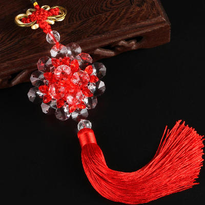 编织水晶绣球车内装饰品手工串珠